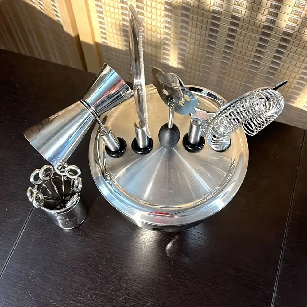 Stainless Steel 8 piece Ice Bucket Bar Set